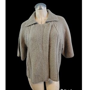 Chico's Size 1 Textured Jalena Cardigan Sweater Mohair Wool